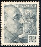 Spain - 1940 - General Franco - 50 CTS - Blackboard - Dictator, Army General - Edifil 927 - 0
